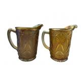 Two Imperial Poinsettia Milk Pitchers