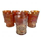 8 Fenton Water Lily & Cattail Tumblers