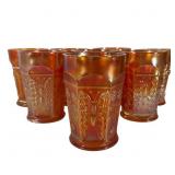 8 Fenton Butterfly & Berry Tumblers