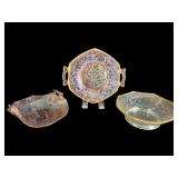 3 Imperial Glassware Brocade/ Acorn Dishes