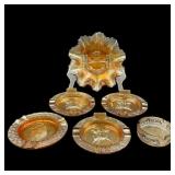 5 Carnival Ashtrays & 1 Brooklyn Bridge Bowl