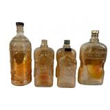6 Golden Wedding & Jackman Whiskey Bottles
