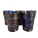 5 Northwood Peach Glass Tumblers