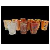 12 Carnival Glass Tumblers