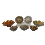 7 Imperial Carnival Glass Bowls
