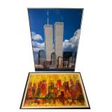 Framed World Trade Center + A. Hornsby Art