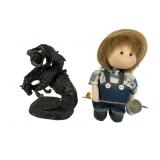 Remington Bronze Sculpture and Beverly Doll