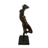 Bronze Female Figure with Tambourine Statue