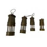 Four Brass and Glass Lanterns
