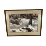 James Fallier AWS Snowy Landscape, Framed