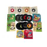 18 Various 45 RPM Records, Many Children