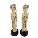 Chinese Canton Emperor and Empress Figures