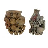 Carved Soapstone Vases