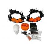 Halloween Decor Lot with Wall Hangs and Props