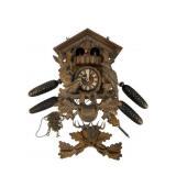 Wooden Cuckoo Clock with Forest Motifs