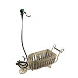 Cast Iron Plant Hanger & Wheelbarrow Planter