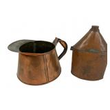 Copper Canteen and Pale Set
