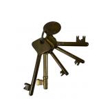5 Brass Skeleton Keys with Tag