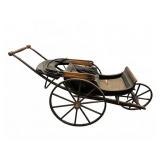 Antique Wooden Painted Childï¿½s Carriage