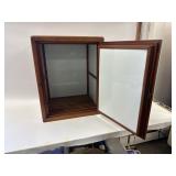 Vintage Human Door Walnut Cabinet
