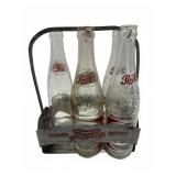 Pepsi-Cola 10-Inch Glass Bottles with Metal C