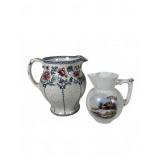 Maling and Karlsbad Large Handpainted Pitcher