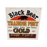 Black Bear Trading Post Wooden Sign 4ï¿½ x 4ï¿½