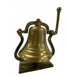 Brass Bell with Handle, 10 1/4 Inch Height