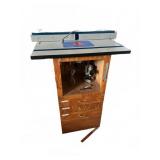 Kreg Routing Table on Cabinet with Tools