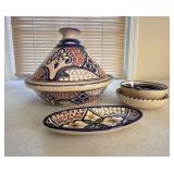 Hand-Painted Tunisian Ceramic Tagine Dishes