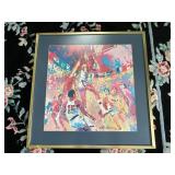 Leroy Neiman 1976 Basketball Game Print, Fr.