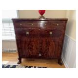 Antique Carved Mahogany Paw Foot Chest