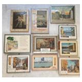 10 Framed Advertising Thermometers and Calendars
