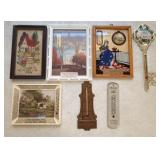 Group 7 Framed Advertising Thermometer Calendars