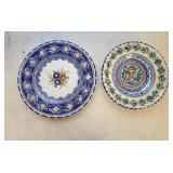 2 Signed Decorative Ceramic Wall Plates