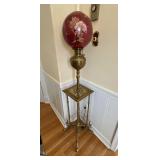 Victorian Brass Banquet Lamp