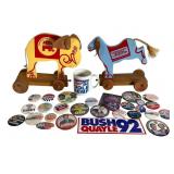 Political Campaign Memorabilia Assortment