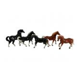 Five Ceramic Horse Figurines