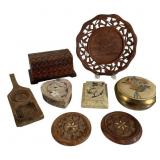 Decorative Carved Boxes Grouping