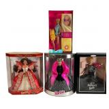 4 Boxed Barbie Collector Dolls