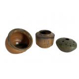 Three Glazed Pottery Vessels