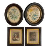 Four Framed Antique Art Prints
