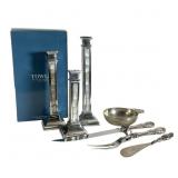 Sterling Handle Utensils, Towle Candlesticks