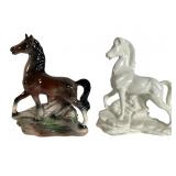 2 Lane & Co. Ceramic Horse Lamps
