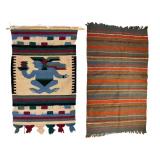 Striped Wool Rug and Southwestern Wall Art
