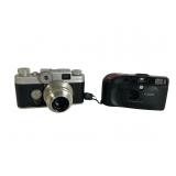 Argus C4 and Canon Sure Shot 35mm Cameras
