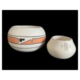 Two Tigua Pottery Vessels