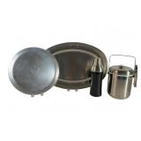 Trays, Cocktail Shaker, and Ice Bucket