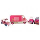 4 Pc.Barbie Plastic Dream Camper and Jeeps Set