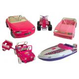 Barbie Vehicle and Boat Toy Lot of 5